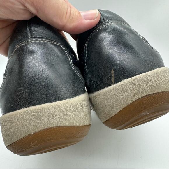 Aetrex Dana Lace Up Leather Oxford In Navy Sz 40 Comfort Coastal Grandma Office - Picture 9 of 12